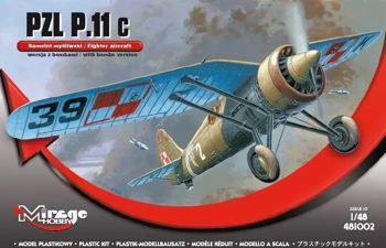 Model plastikowy PZL P-11c Wersja z bombami - Mirage