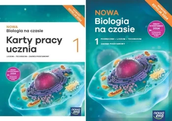 NOWA biologia na czasie 1 Podręcznik + Karty Pracy Podstawa PAKIET