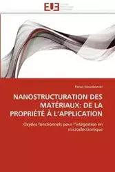 Nanostructuration des matériaux - NOWAKOWSKI-P