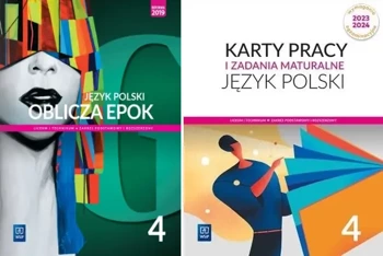 OBLICZA EPOK 4 PODRĘCZNIK + KARTY PRACY JĘZYK POLSKI WSiP 2022 LO - Dariusz Champerek, Adam Kalbarczyk, Dariusz Trześniowski