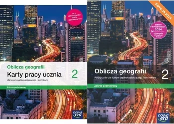 OBLICZA GEOGRAFII 2 ZAKRES PODSTAWOWY PODRĘCZNIK + KARTY PRACY NOWA ERA LO - Katarzyna Maciążek