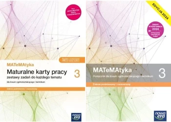 PAKIET MATeMAtyka 3 PODRĘCZNIK + MATURALNE KARTY PRACY ZPiR Nowa Era LO - Dorota Ponczek