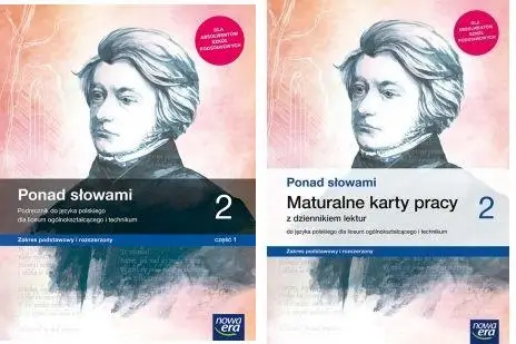 PONAD SŁOWAMI 2 LO PODRĘCZNIK CZ.1 + CZ.2 + KARTY - Małgorzata Chmiel, Anna Cisowska, Joanna Kościerz