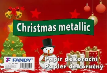 Papier dekoracyjny Christmas metallic A4 - Fandy