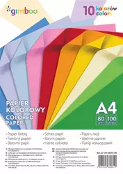 Papier kolorowy 100 arkuszy 10 kolorów neonowych - Gimboo
