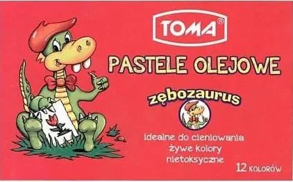 Pastele olejowe Zębozaurus 12 kolorów - TOMA