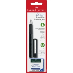 Pióro Wieczne Faber-Castell szkolne Carbon Look + 6 naboi