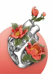 Plakat Floral heart - Biomedica