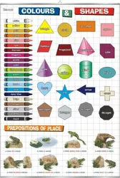 Plansza edukacyjna Angielski. Colours and Shapes - Visual System