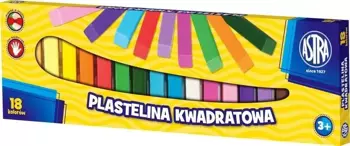 Plastelina kwadratowa 18 kolorów ASTRA - Opracowanie zbiorowe