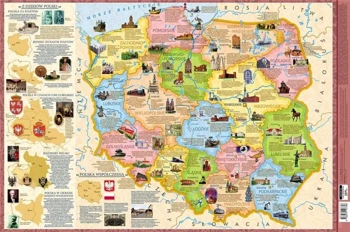 Podkładka 3W - Mapa Polski regiony - praca zbiorowa