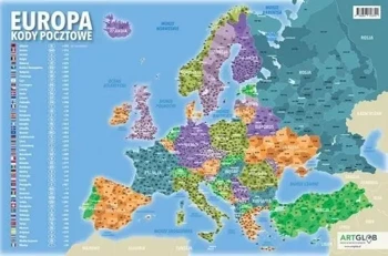 Podkładka na biurko - kody pocztowe Europa - Artglob