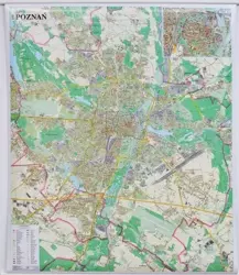 Poznań. Mapa ścienna 1:20 000 - praca zbiorowa