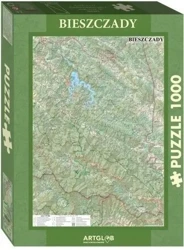 Puzzle 1000 - Bieszczady mapa turystyczna - Artglob