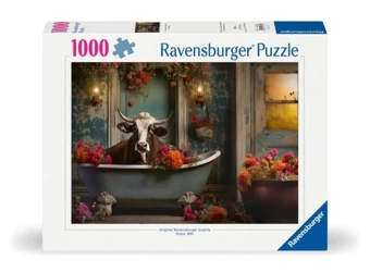 Puzzle 1000 Krowa w kąpieli - Ravensburger