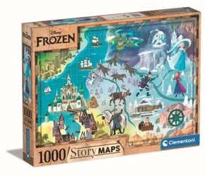 Puzzle 1000 Story Maps Frozen - Clementoni