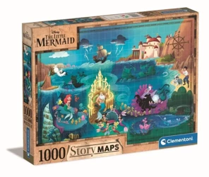 Puzzle 1000 Story Maps Mała Syrenka - Clementoni