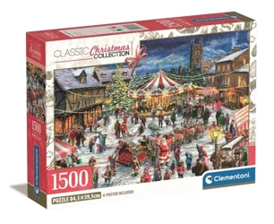 Puzzle 1500 Compact Christmas Collection - Clementoni