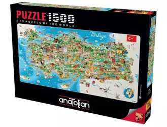 Puzzle 1500 Mapa Turcji - Anatolian