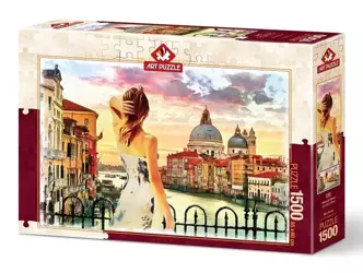 Puzzle 1500 Widok na Wenecję - Artpuzzle