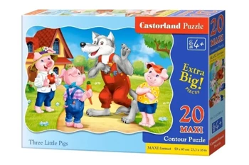 Puzzle 20 maxi - Three Little Pigs CASTOR - Castorland