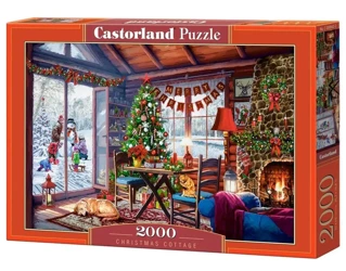 Puzzle 2000 Świąteczna Chata CASTOR - Castorland