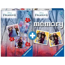 Puzzle 2D 3w1 + memory Kraina Lodu - Ravensburger