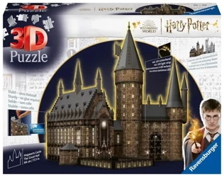 Puzzle 3D 540 Budynki nocą: Zamek Hogwarts - Ravensburger