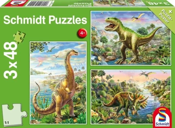 Puzzle 3x48 Dinozaury G3 - Schmidt