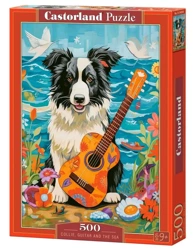 Puzzle 500 Collie, Guitar and the Sea CASTOR - Castorland