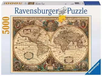 Puzzle 5000 Dawna mapa świata - Ravensburger