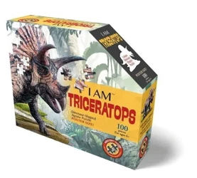 Puzzle konturowe 100 I am - Triceratops - Madd Capp