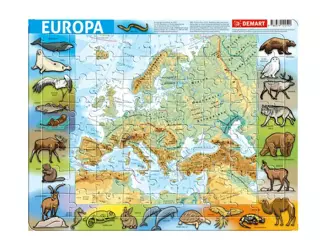 Puzzle ramkowe Europa fizyczna - Wydawnictwo Demart