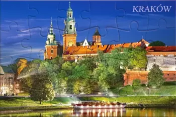 Puzzlowa kartka pocztowa Wawel Castle by Night - Castorland