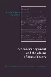 Schenker's Argument and the Claims of Music Theory - Leslie David Blasius