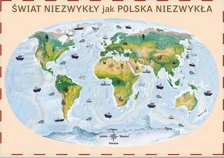 Świat. Mapa ścienna Polska Niezwykła Junior - praca zbiorowa