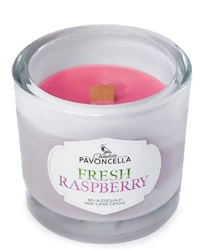 Świeczka sojowa Fresh Raspberry biała 170g - Pavoncella