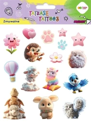 Tatuaże zmywalne Animals Fluffy HAPPY COLOR - GDD