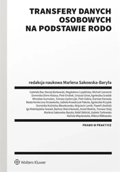 Transfery danych osobowych na podstawie RODO - Marlena Sakowska-Baryła red, naukowy