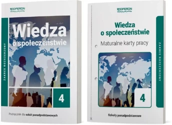 WIEDZA O SPOŁECZEŃSTWIE 4 PODRĘCZNIK + MATURALNE KARTY PRACY OPERON ZR LO - Maciej Batorski