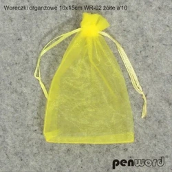 Woreczki organzowe żółte 15x10cm 10szt - Penword