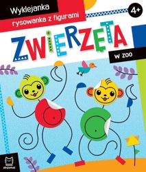 Wyklejanka, rysowanka z figurami. Zwierzęta w zoo - Agnieszka Bator