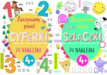 ZESTAW 2 KSIĄŻECZEK ZACZYNAMY PISAĆ Szlaczki i Cyferki BOOKS AND FUN - Opracowanie zbiorowe