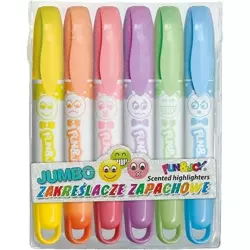 Zakreślacze "Jumbo" zapachowe 6 kolorów, w etui - Titanum