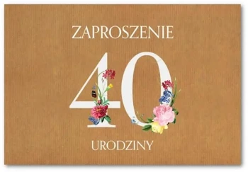 Zaproszenie Urodziny 40 ZT38 (10szt.) - Trend