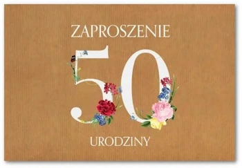 Zaproszenie Urodziny 50 ZT39 (10szt.) - Trend