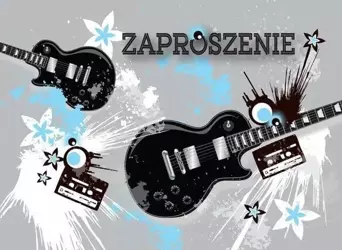 Zaproszenie ZZ-049 Gitary (5 szt.) - Kukartka