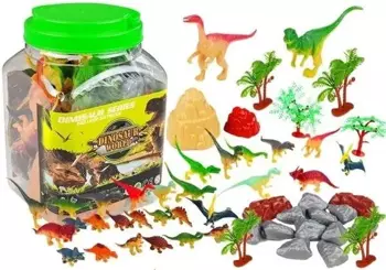 Zestaw dinozaurów w słoiku - Leantoys