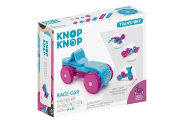 Zestaw klocków z filcu Race car 24 klocki - KNOP KNOP