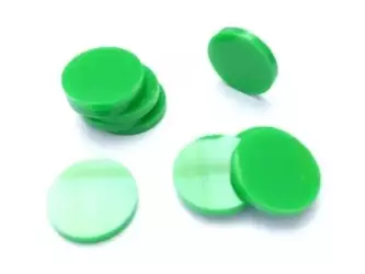 Znaczniki akryl zielone koło 22x3 10szt - Crafters